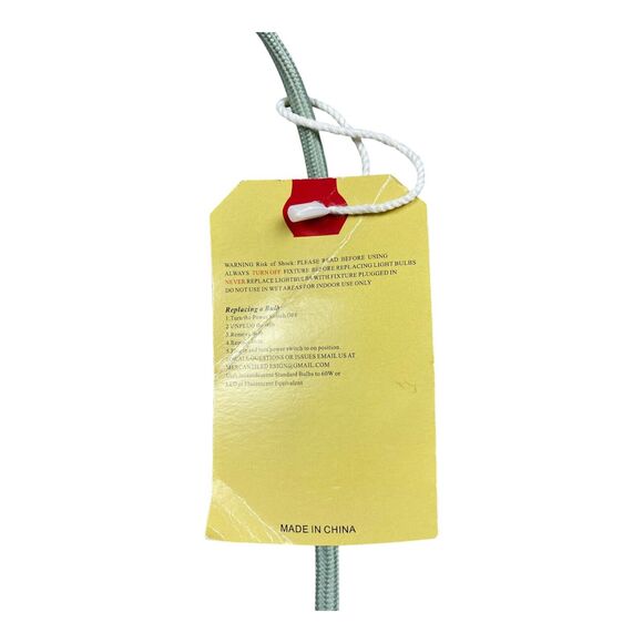 Mercantile Design Table Top Edison Lamp NEW W TAG Minimalist Simple Teal & Gold - Picture 10 of 13